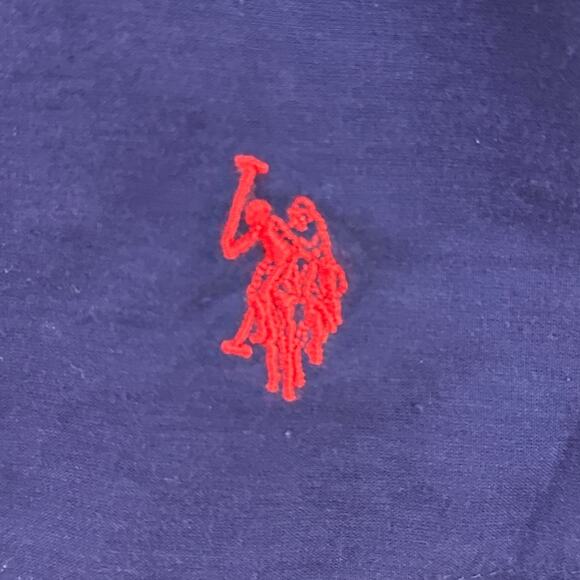 U.S. Polo ASSN Cover Up Women XL Blue Gray Striped Short Sleeves Beach New - Picture 5 of 11